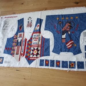 Cranston VIP Dream Spinners Americana Vest Fabric pattern Panel cut and sew